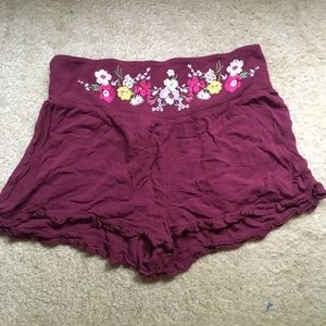 Mossimo supply co. Floral shorts purple